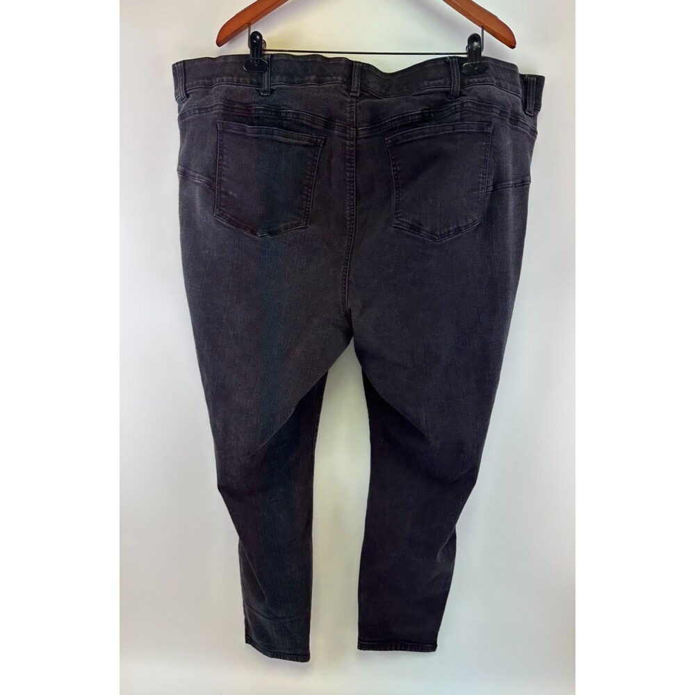 Torrid Bombshell Skinny Blue Jeans Black Denim Distressed Stretch Zip Womens 26R - Picture 11 of 15